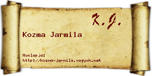 Kozma Jarmila névjegykártya
