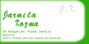 jarmila kozma business card